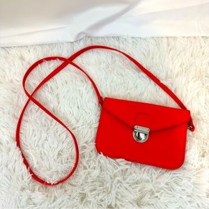 Coral Red Express Purse Crossbody Clutch